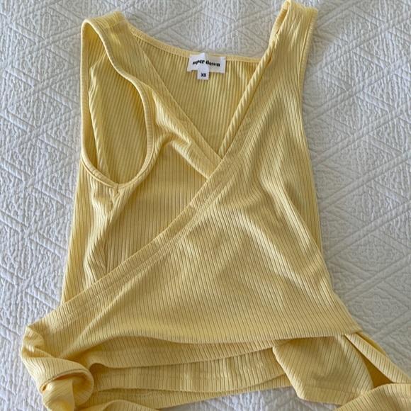 Yellow Superdown Crop Top- worn once! - Picture 1 of 3